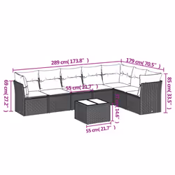 VidaXL 3217735 set mobili da esterno