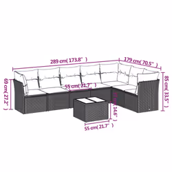 VidaXL 3217736 set mobili da esterno - Vista aggiuntiva 3