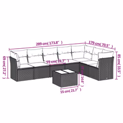 VidaXL 3217745 set mobili da esterno