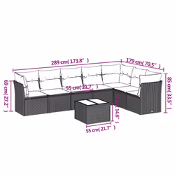 VidaXL 3217746 set mobili da esterno