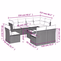 VidaXL 3217765 set mobili da esterno