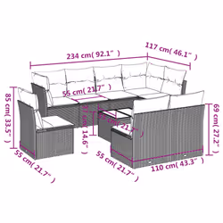VidaXL 3217766 set mobili da esterno
