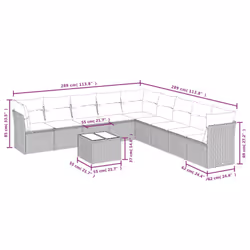 VidaXL 3217785 set mobili da esterno