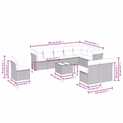VidaXL 3217809 set mobili da esterno