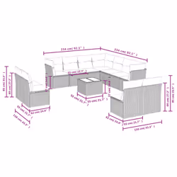VidaXL 3217828 set mobili da esterno
