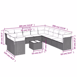 VidaXL 3217875 set mobili da esterno