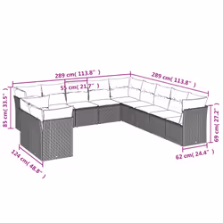 VidaXL 3217880 set mobili da esterno