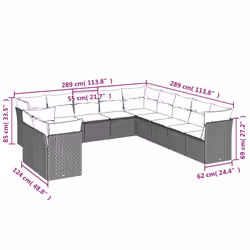 VidaXL 3217888 set mobili da esterno