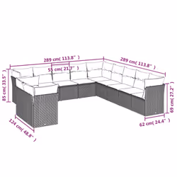 VidaXL 3217889 set mobili da esterno