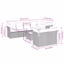 VidaXL 3217918 set mobili da esterno