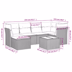 VidaXL 3217953 set mobili da esterno