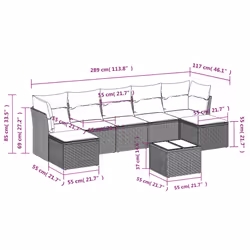 VidaXL 3218028 set mobili da esterno