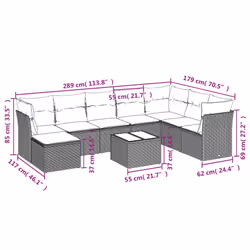 VidaXL 3218055 set mobili da esterno