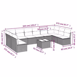 VidaXL 3218103 set mobili da esterno - Vista aggiuntiva 7