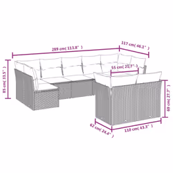 VidaXL 3218159 set mobili da esterno