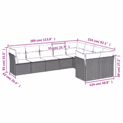 VidaXL 3218170 set mobili da esterno