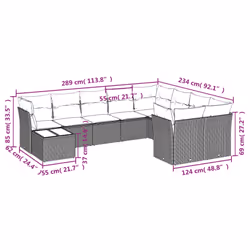 VidaXL 3218190 set mobili da esterno