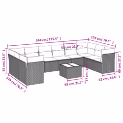 VidaXL 3218208 set mobili da esterno