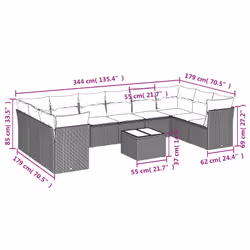 VidaXL 3218209 set mobili da esterno