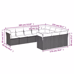 VidaXL 3218220 set mobili da esterno