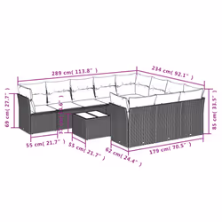 VidaXL 3218229 set mobili da esterno