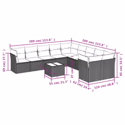 VidaXL 3218243 set mobili da esterno - Vista aggiuntiva 7