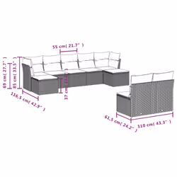 VidaXL 3218268 set mobili da esterno