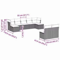 VidaXL 3218272 set mobili da esterno - Vista aggiuntiva 3