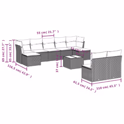VidaXL 3218275 set mobili da esterno