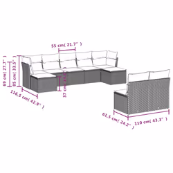 VidaXL 3218279 set mobili da esterno
