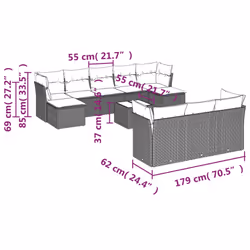 VidaXL 3218336 set mobili da esterno - Vista aggiuntiva 8