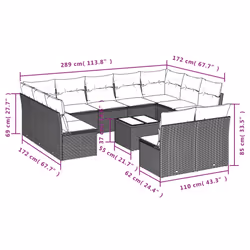 VidaXL 3218350 set mobili da esterno