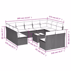VidaXL 3218355 set mobili da esterno