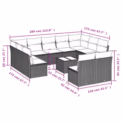 VidaXL 3218359 set mobili da esterno