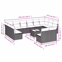 VidaXL 3218370 set mobili da esterno