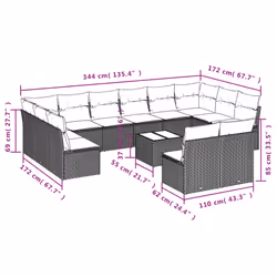VidaXL 3218375 set mobili da esterno
