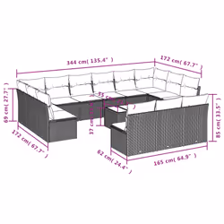VidaXL 3218390 set mobili da esterno