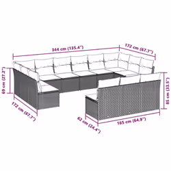 VidaXL 3218392 set mobili da esterno - Vista aggiuntiva 3