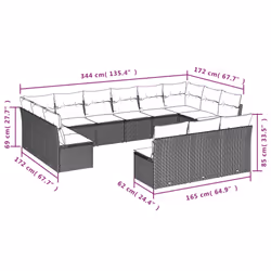VidaXL 3218399 set mobili da esterno