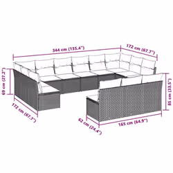 VidaXL 3218402 set mobili da esterno - Vista aggiuntiva 3