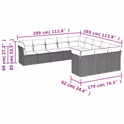 VidaXL 3218405 set mobili da esterno - Vista aggiuntiva 6