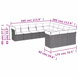 VidaXL 3218408 set mobili da esterno