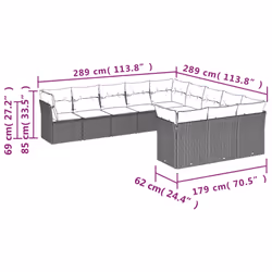 VidaXL 3218415 set mobili da esterno - Vista aggiuntiva 6