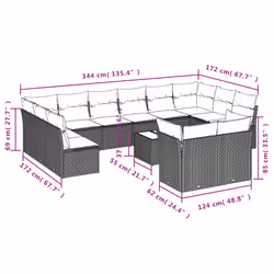VidaXL 3218426 set mobili da esterno - Vista aggiuntiva 3