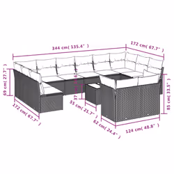 VidaXL 3218440 set mobili da esterno