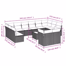 VidaXL 3218443 set mobili da esterno - Vista aggiuntiva 3