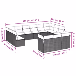 VidaXL 3218449 set mobili da esterno