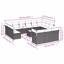 VidaXL 3218455 set mobili da esterno