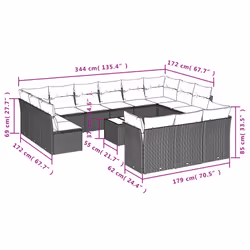 VidaXL 3218456 set mobili da esterno