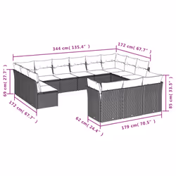VidaXL 3218459 set mobili da esterno
